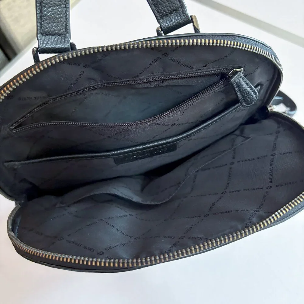 Michael Kors Adele Leather Backpack Bag Black